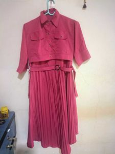 Chic Pink Midi Dress