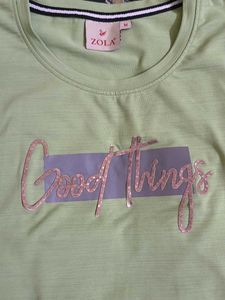 Light Green "Good Things" Graphic T-Shirt