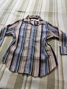 Striped Button-Up Shirt