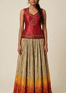COMBO Ethnic Top & Skirt Set