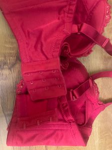 Elegant Red Lace Bra