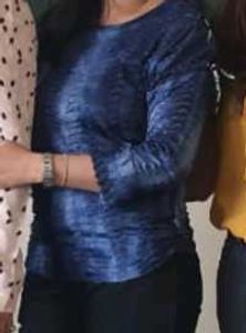 Elegant Blue Tie-Dye Top