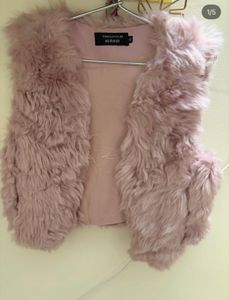 Soft Pink Faux Fur Vest