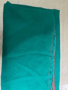 Elegant Emerald Green Chiffon dupatta with Delicat