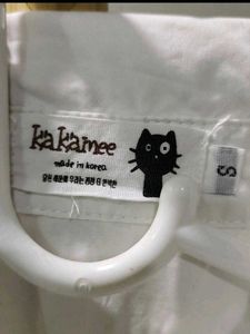 PRICE DROP..❗️❗️KOREAN Cat Collar White Button-Up