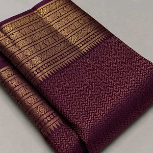 Elegant Purple Silk Saree
