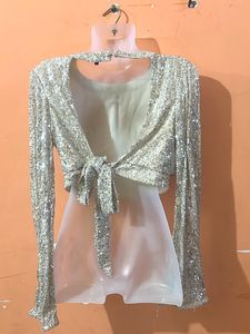 Sparkling Sequin Crop Top