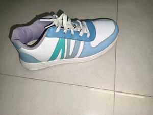 Stylish White &amp; Blue Sneakers