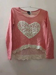 Cute Pink &amp; Lace Top