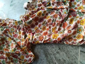 Floral Print Smocked Top