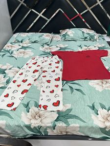 Heart Print Pajama Set of 2