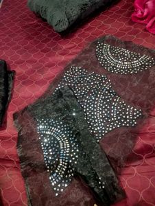 Mirror Work Saree