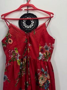 Red Floral Summer Dress