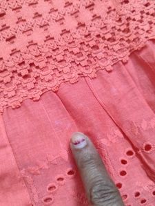 Orange Button-Up middi Skirt