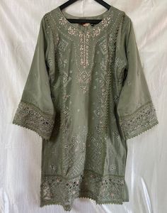 Elegant Olive Green Garara Set