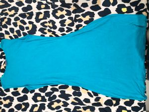 Stylish Teal V-Neck Wrap Dress