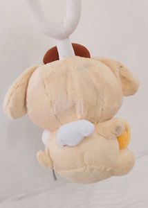 Sanrio Angel Pompompurin  holding a smalll