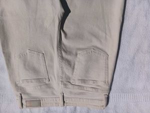 Wide Leg Beige Colour Jean