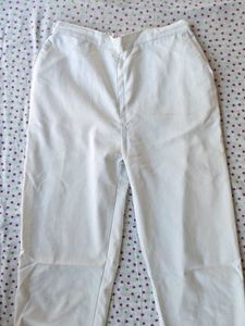 Classic White Straight Leg Pants