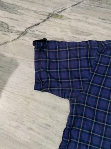 R-89 Blue Checkered Casual Shirt