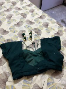 Elegant Green Embellished Saree