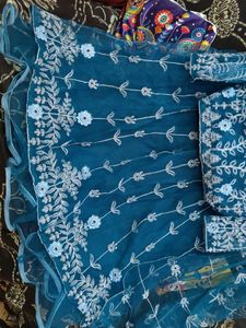 Teal blue Lehenga