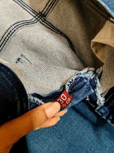 High-Waisted Striped Jeans