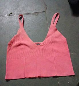 Stardivarius Pink Tank Crop Top