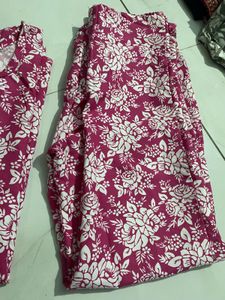 Vibrant Floral Print Kurta Set