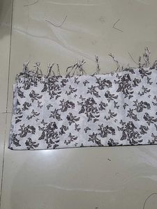 Butterfly Print Scarf with Tassels