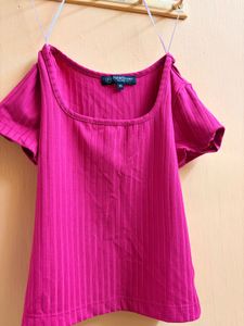 Ribbed Pink Crop Top