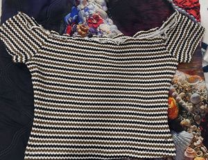 Striped Off-Shoulder Top