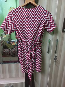 Boho Chevron Print Wrap Dress
