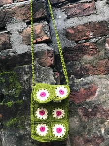 Handmade Crochet Flower Crossbody Bag