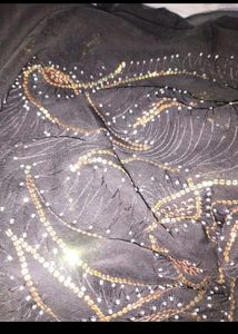 Hand Embroidery N Sequence Saree