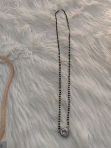 92.5Heart Pendant Mangalsutra Necklace