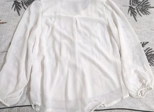 Trendy Y2k White Fancy Top
