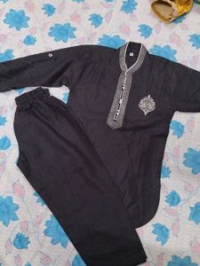 Boys Black Kurta Set