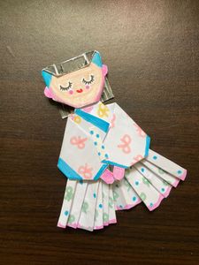 3 Brand New Japanese Origami Doll Bookmark