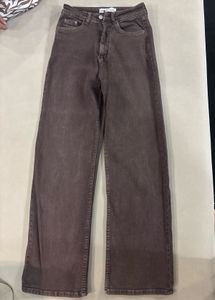 Wide Leg Brown Jeans