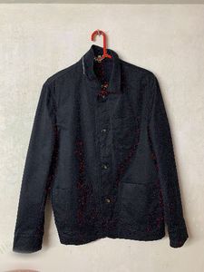 Men's Black Textured Jacket