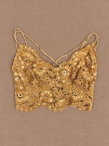 Golden Hour Lace Tie-Up Bustier