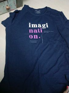 Navy Blue "Imagination" Graphic T-Shirt