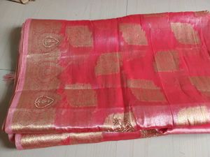 Completely New Elegant Pink Silk Saree