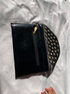 Black Clutch with Rhinestones