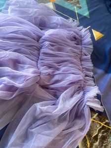 Lavender Mesh Party Dress