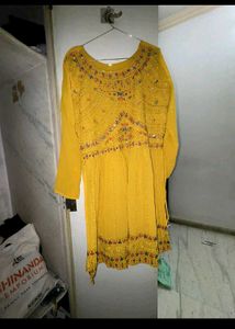 Yellow Embroidered Kurta Set