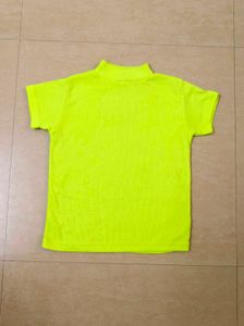 Neon Yellow Mock Neck Tee 📍Free Delivery
