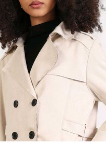 Classic Beige Double-Breasted Trench Coat