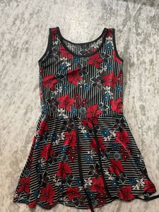 Floral Print Skater Dress